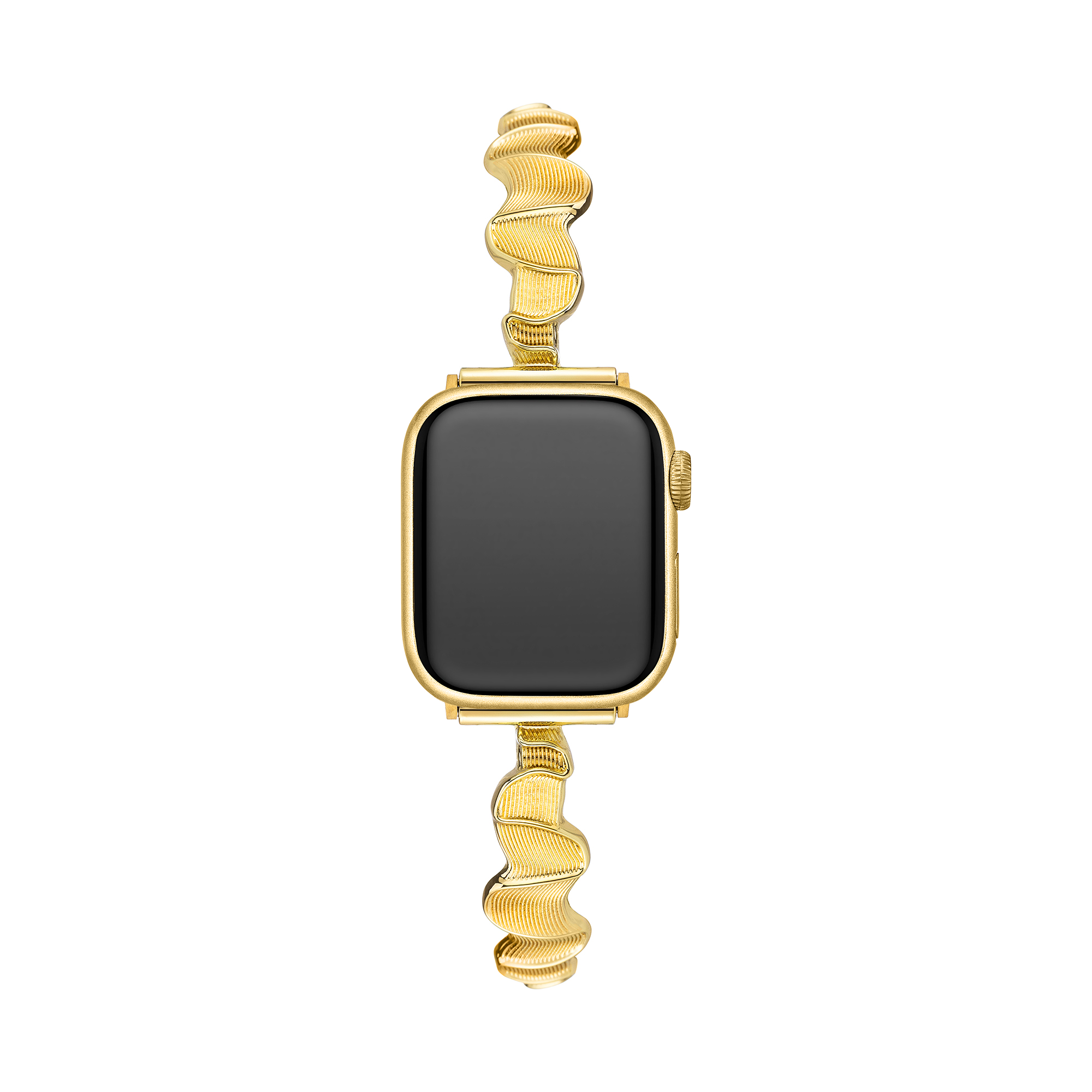 Sleek Wavy Metal Watch Band for Apple Watch