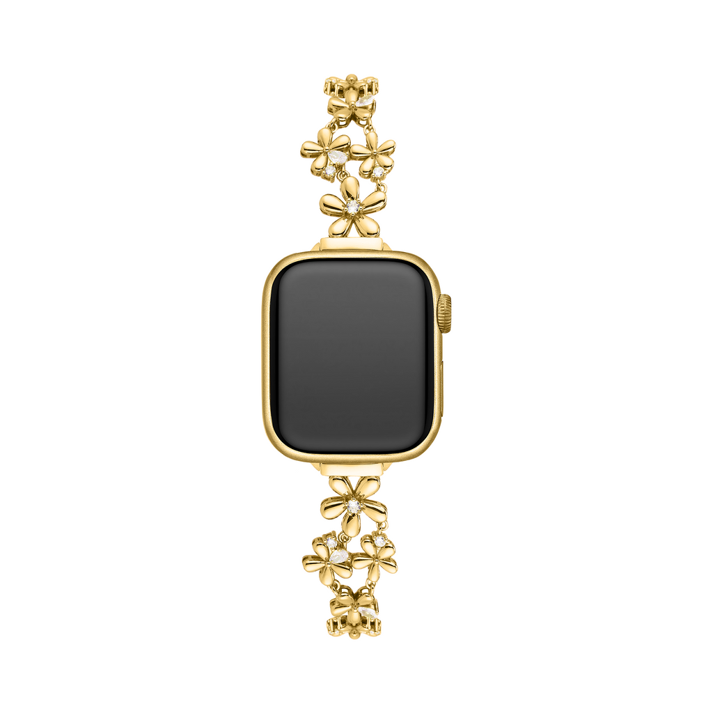 14k Gold / Platinum Plated Flowers Bloom Copper Watch Band