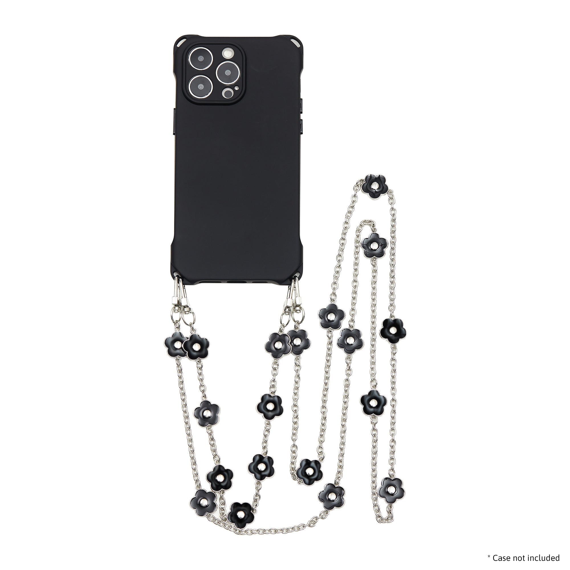 Flower Decored  Cross-body Phone Chain