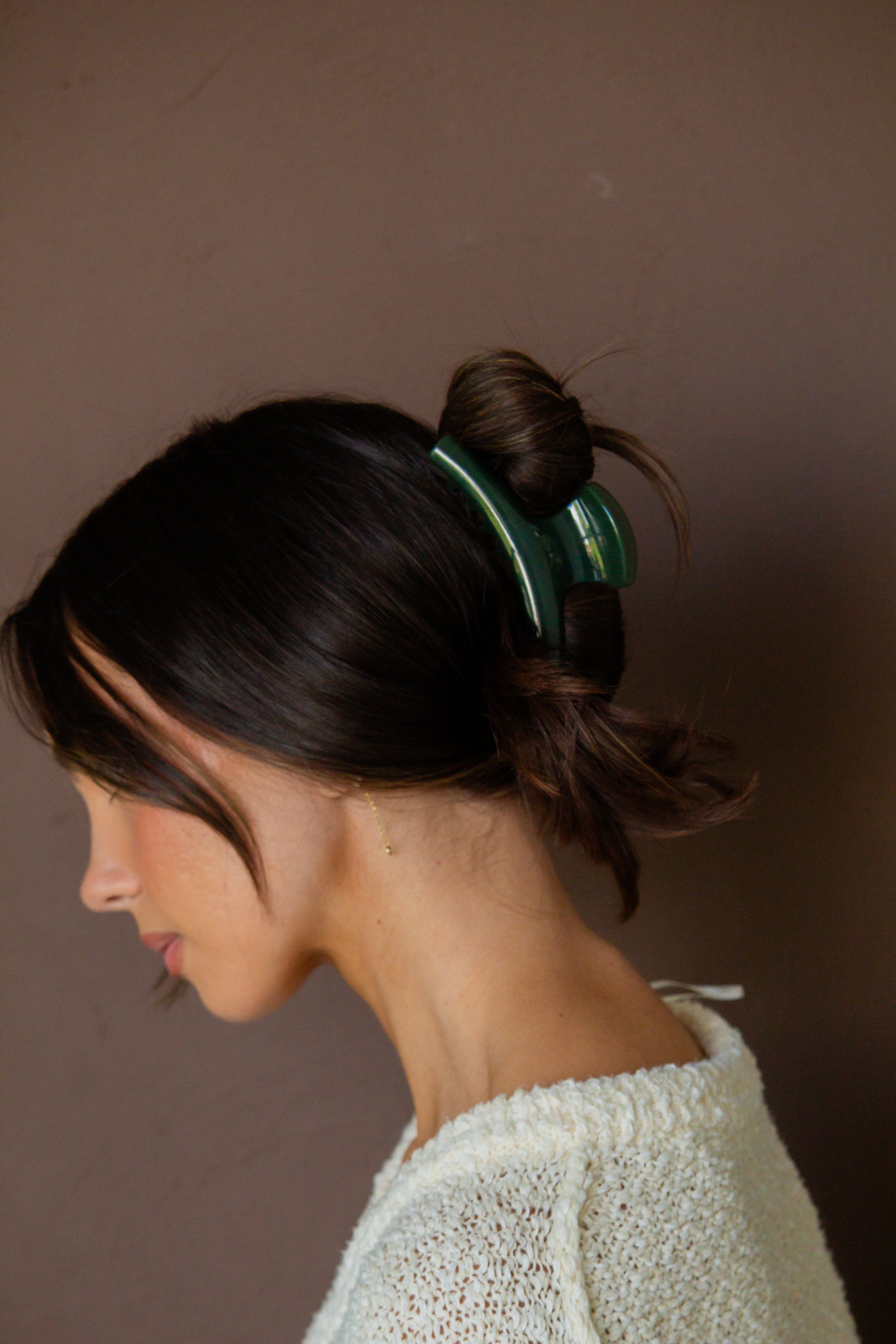 Earthy Toned Curved Claw Clip