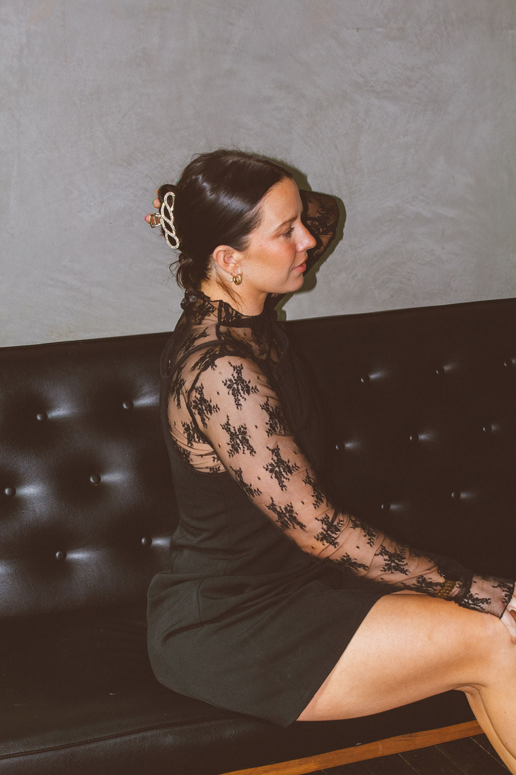Crystal Looping Claw Clip