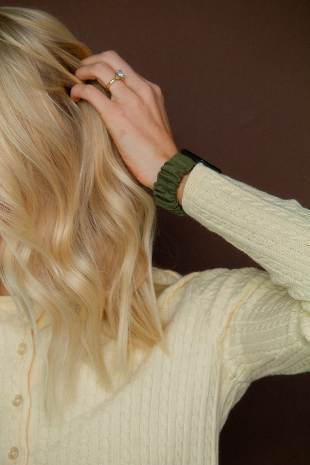 Hunter Green Scrunchie Watch Band