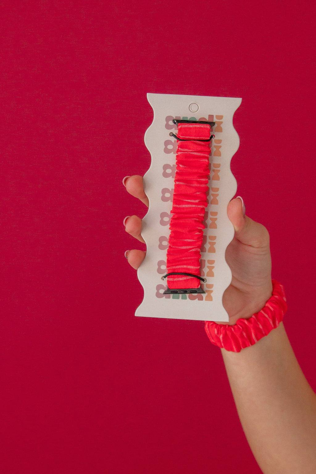Red Striped Apple Watch Band