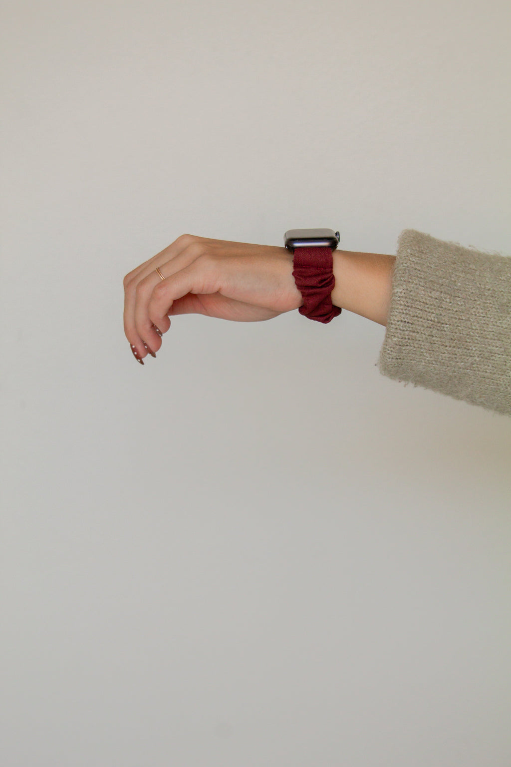 Crimson Scrunchie Watch Band
