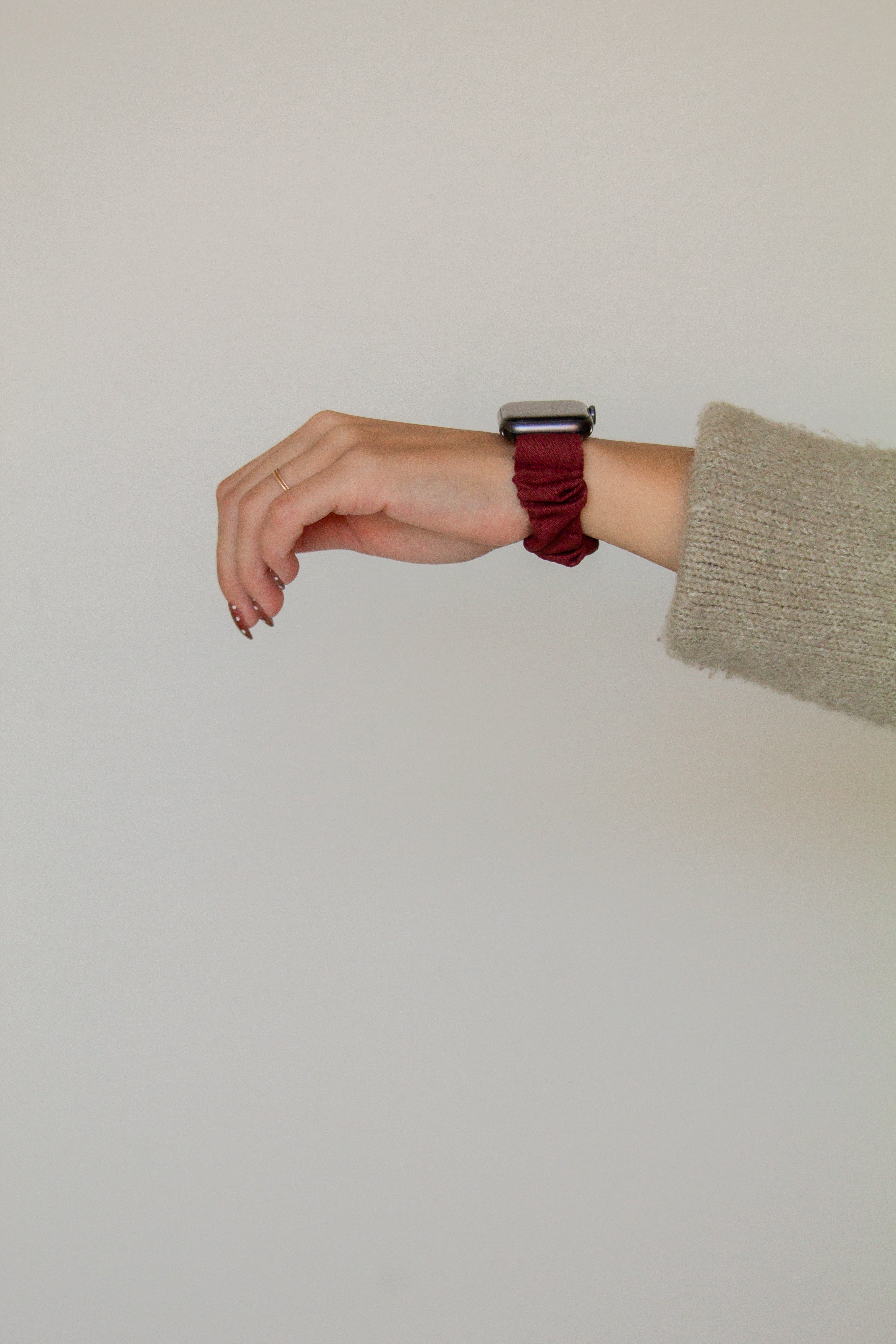 Crimson Scrunchie Watch Band