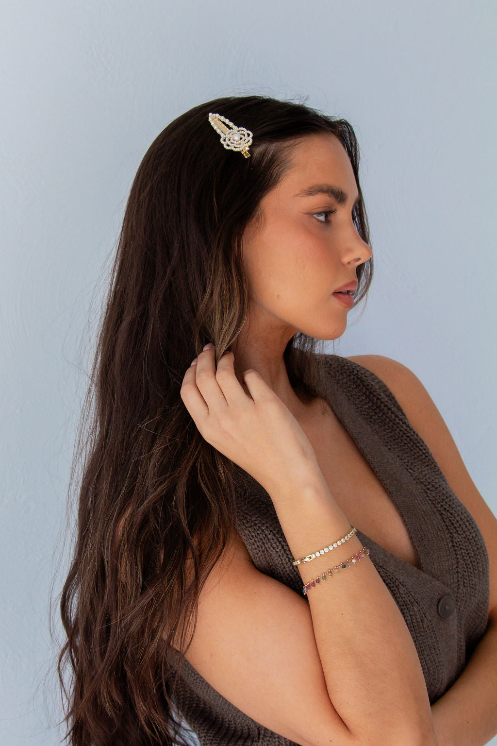 Gardenia Pearl Clip