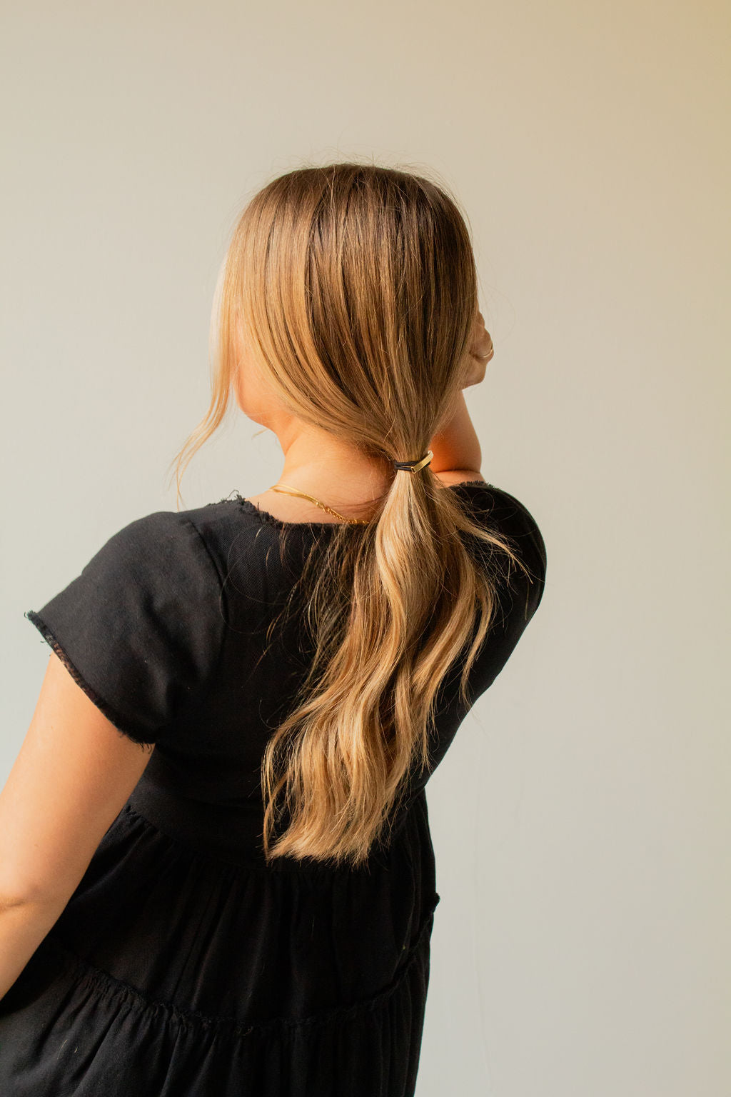 Skinny Gold Bar Hair Tie