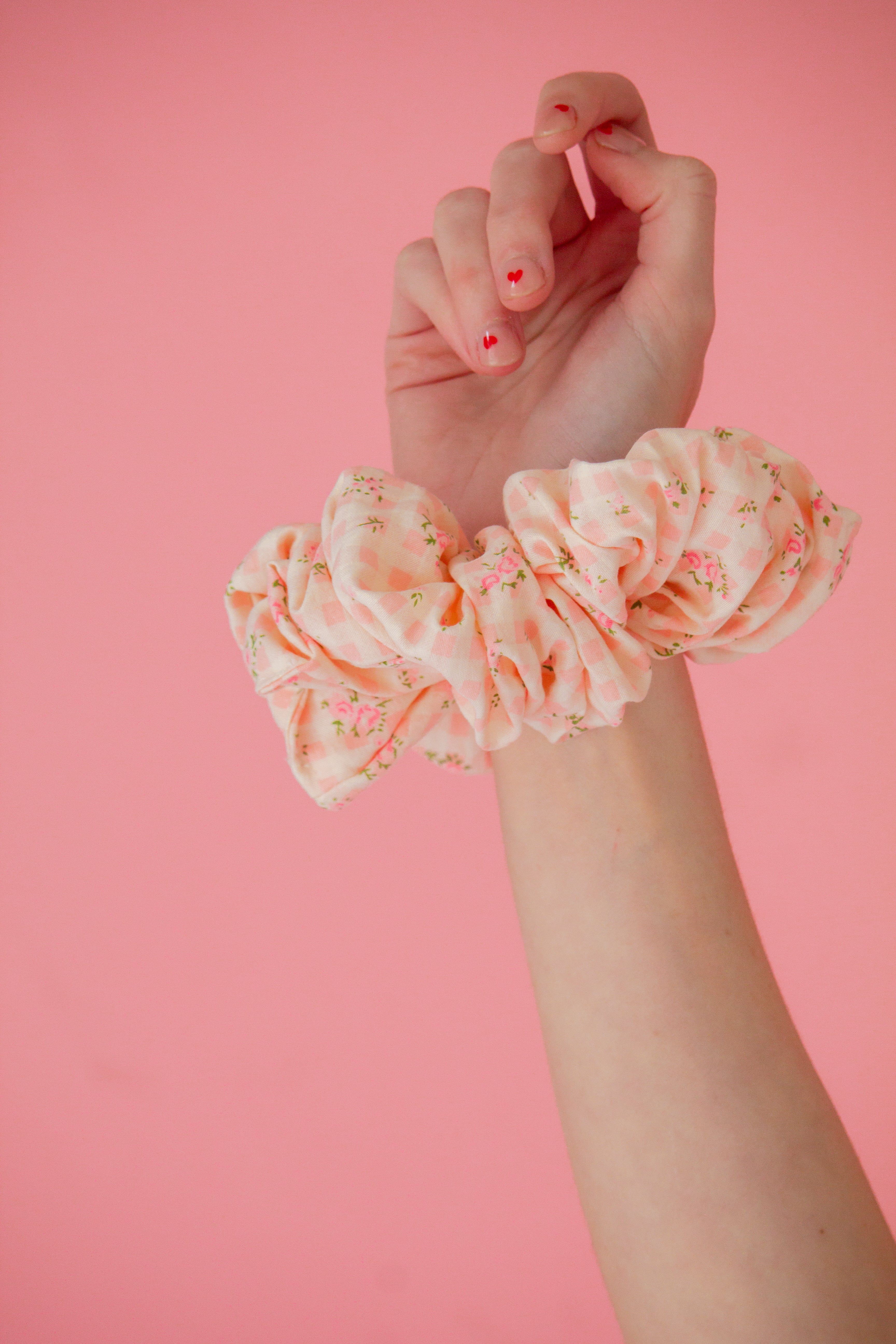 Valentine's Floral Jumbo Scrunchie