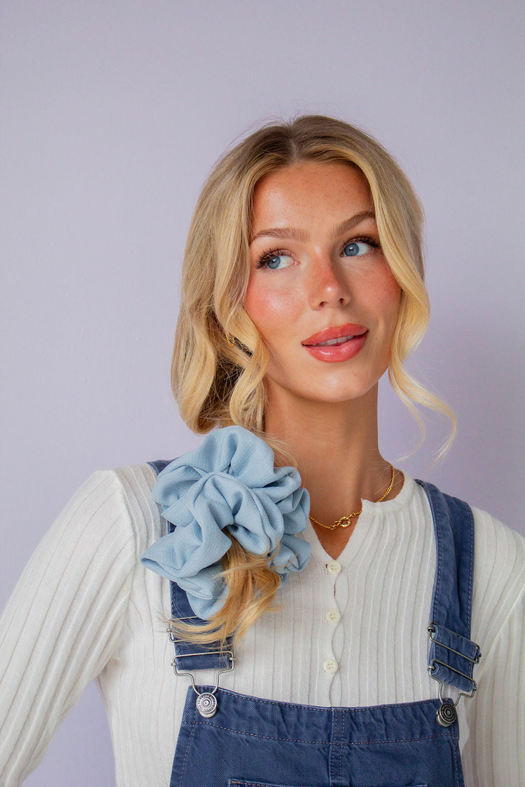 Powder Blue Jumbo Scrunchie