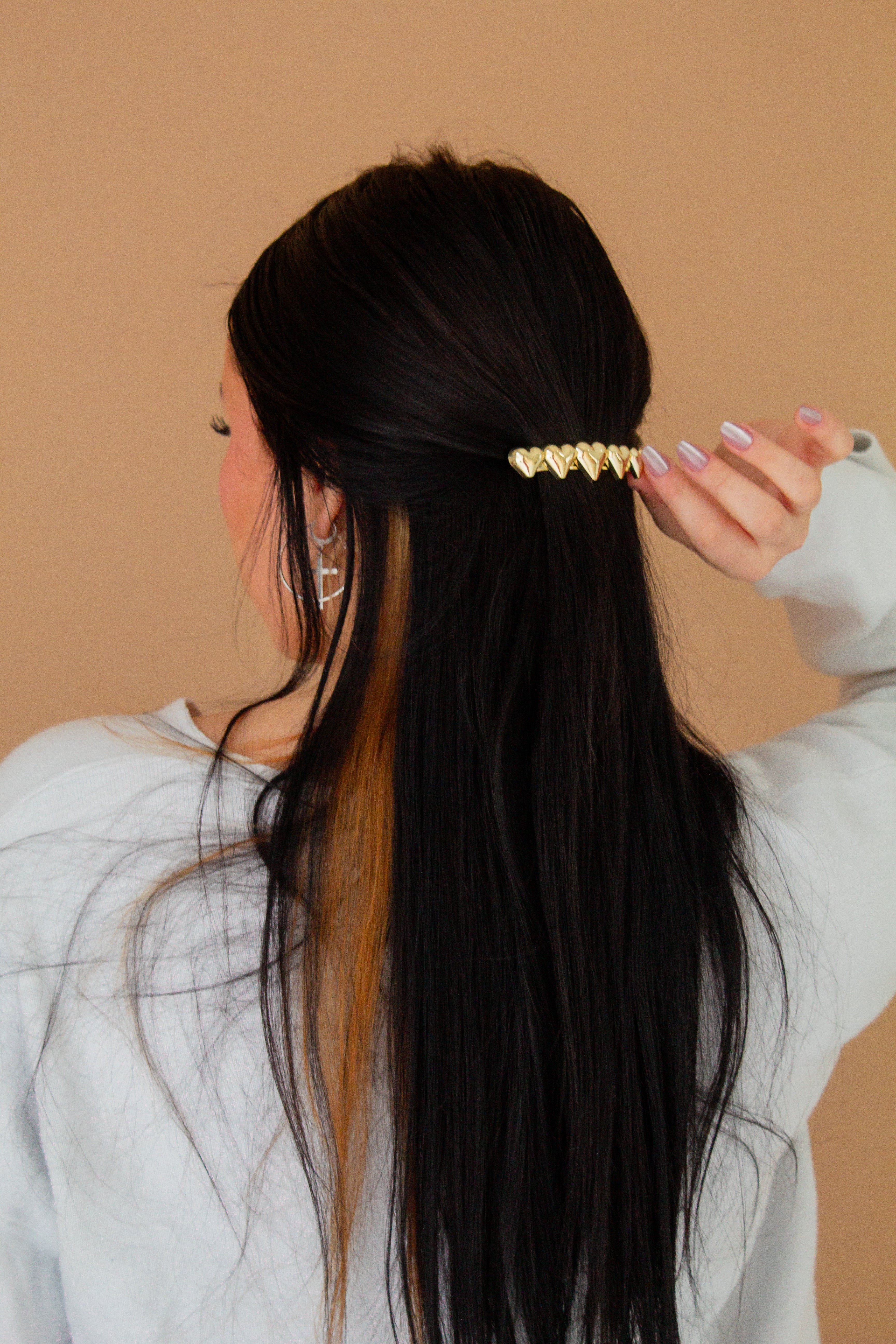 Gold Heart Barrette