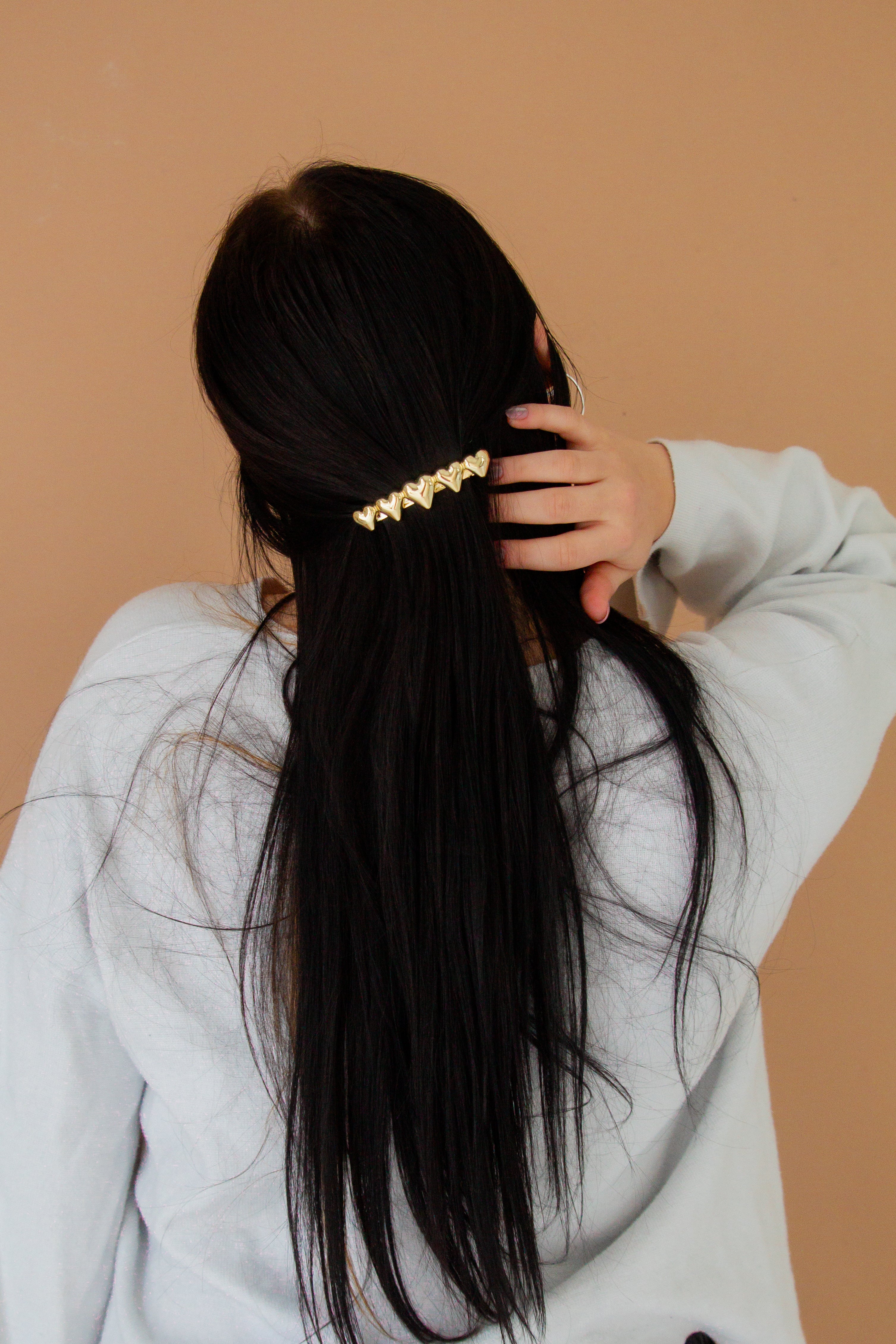 Gold Heart Barrette