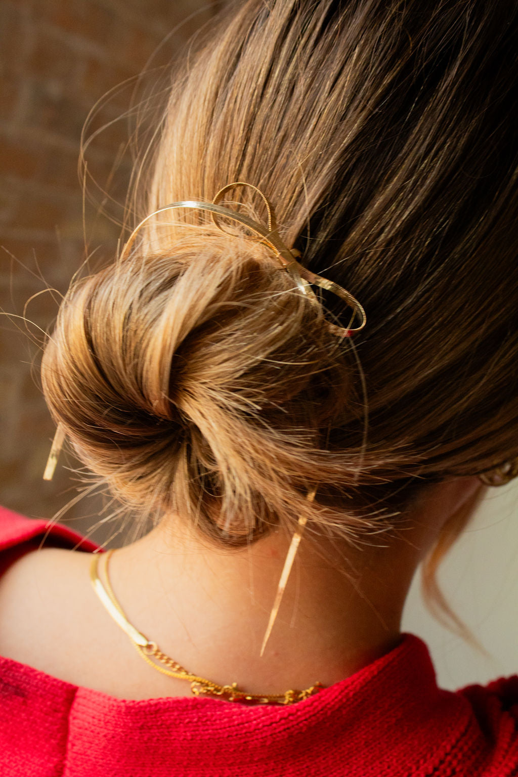 Dainty Gold Bow Ponytail Insert