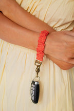 Fireside Gingham Keychain