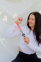 Andi x Katie Lynn Bright Checkered Keychain