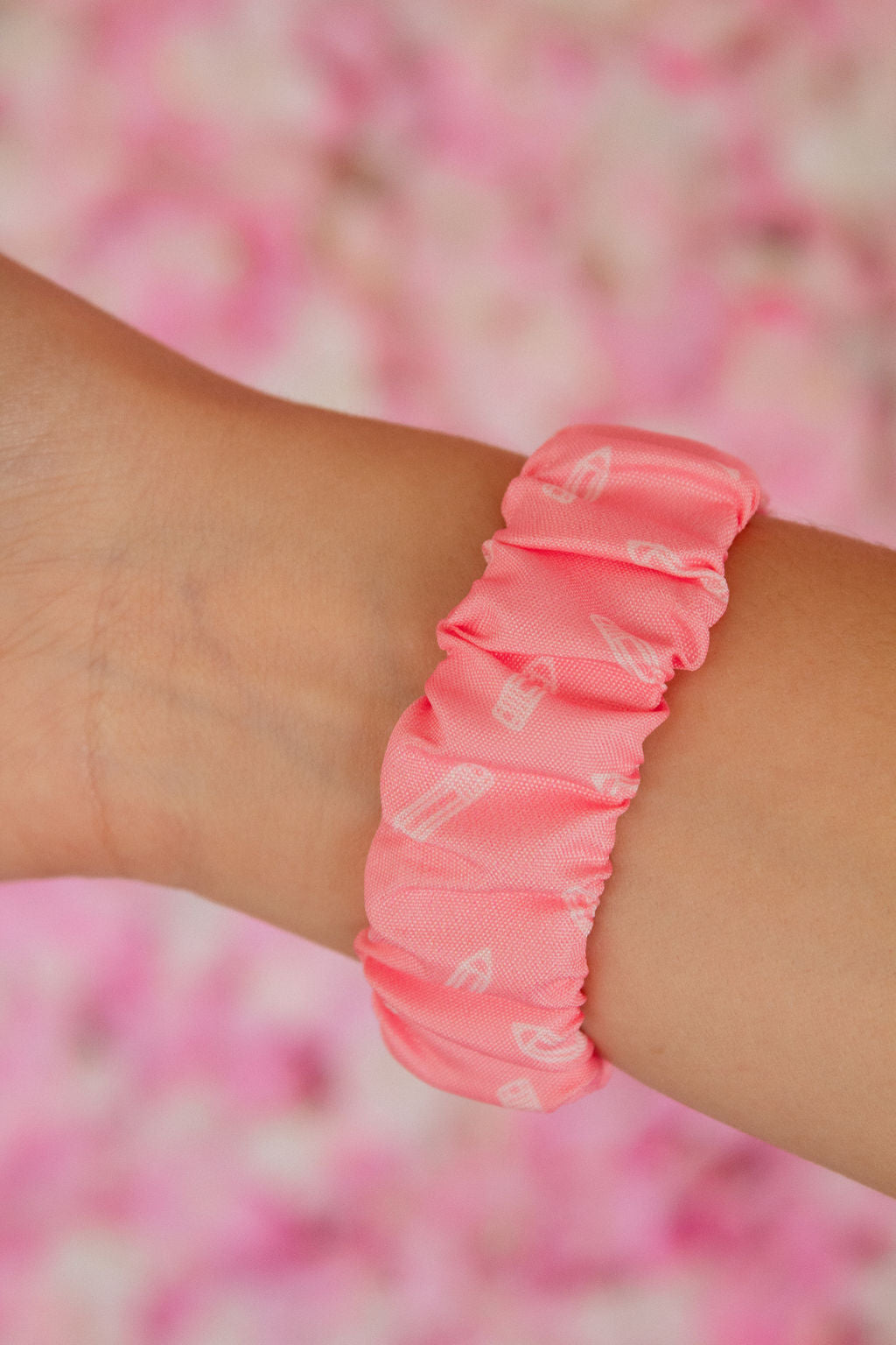 Pink Fresh Page Scrunchie Watch Band