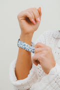 Blue Floral Scrunchie Watch Band