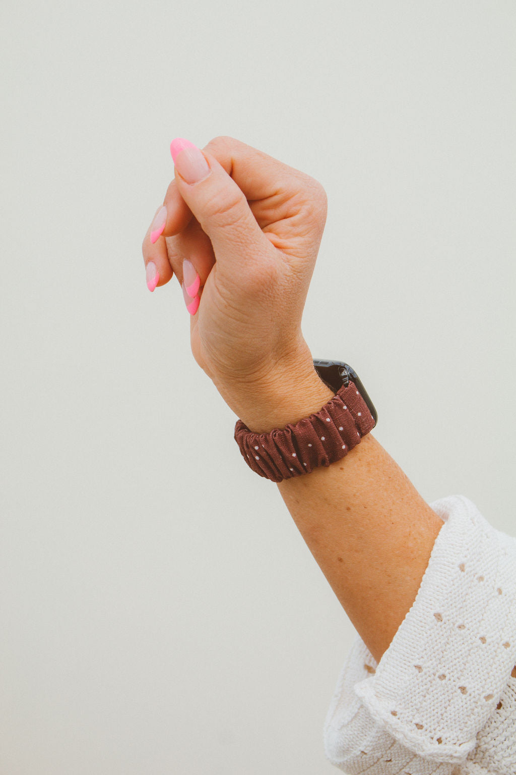 Flecked Mocha Scrunchie Watch Band