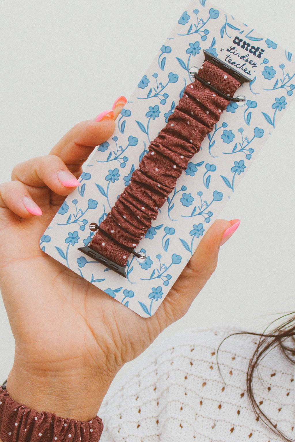 Flecked Mocha Scrunchie Watch Band