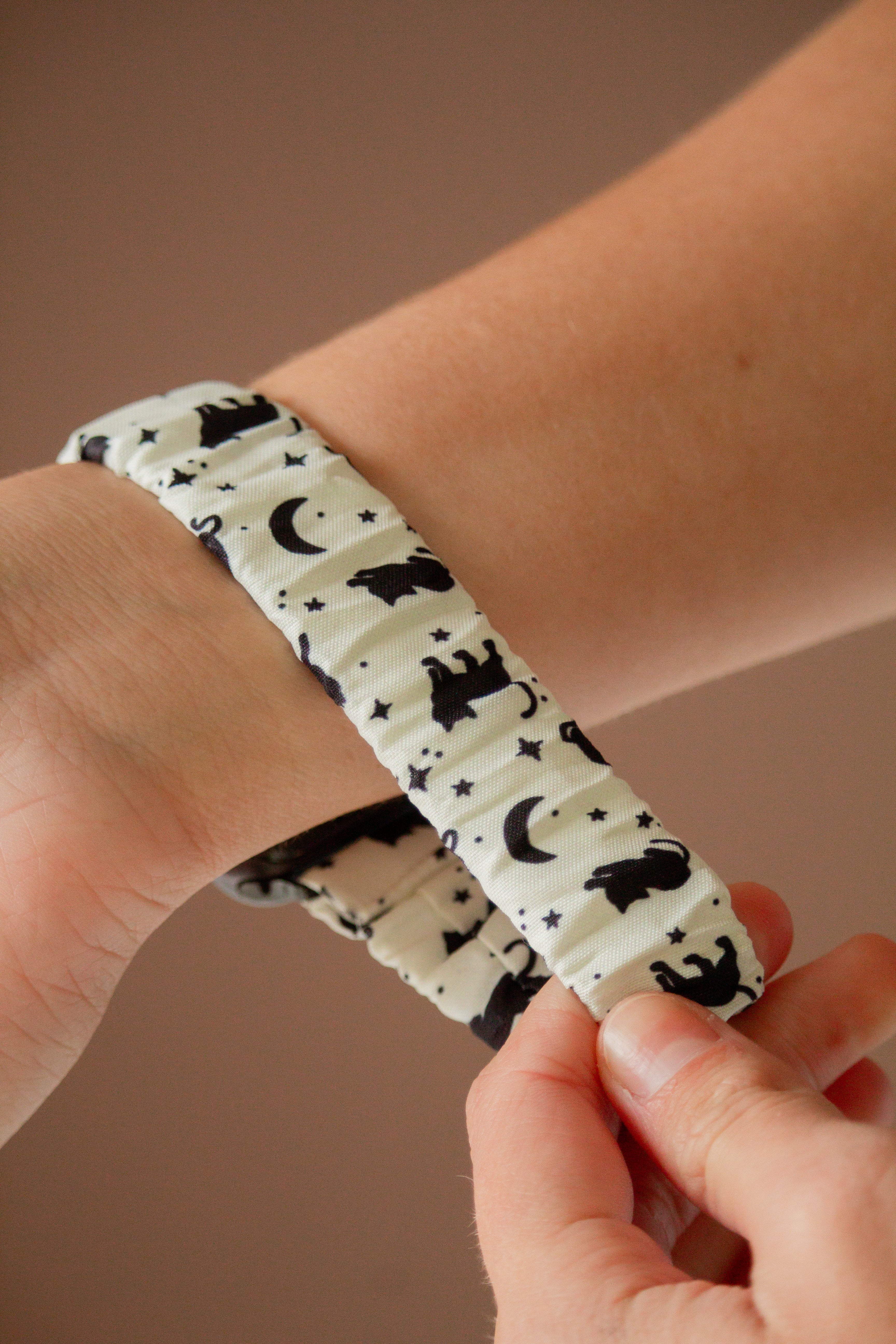 Black Cat Scrunchie Watch Band
