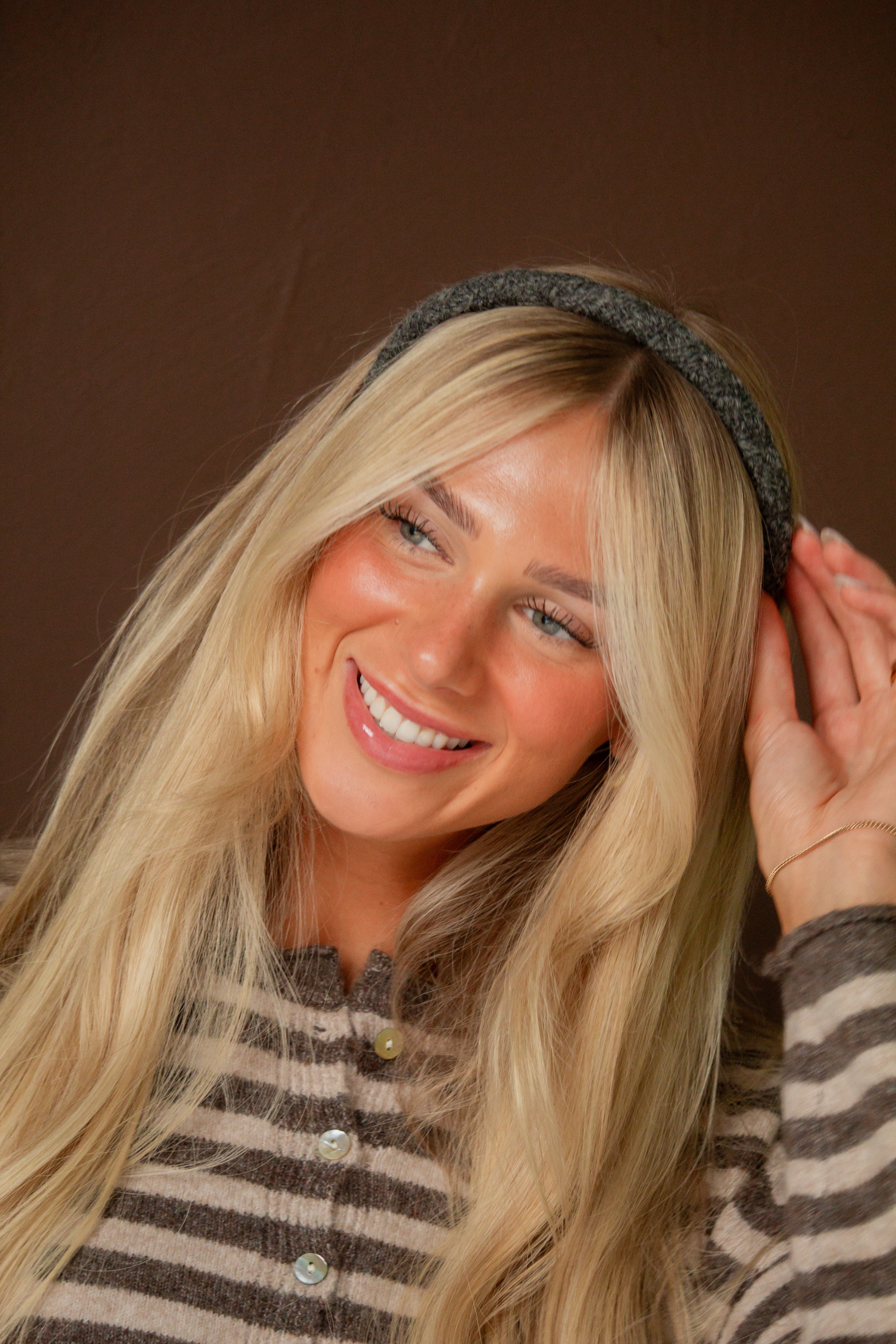 Grey Sweater Headband