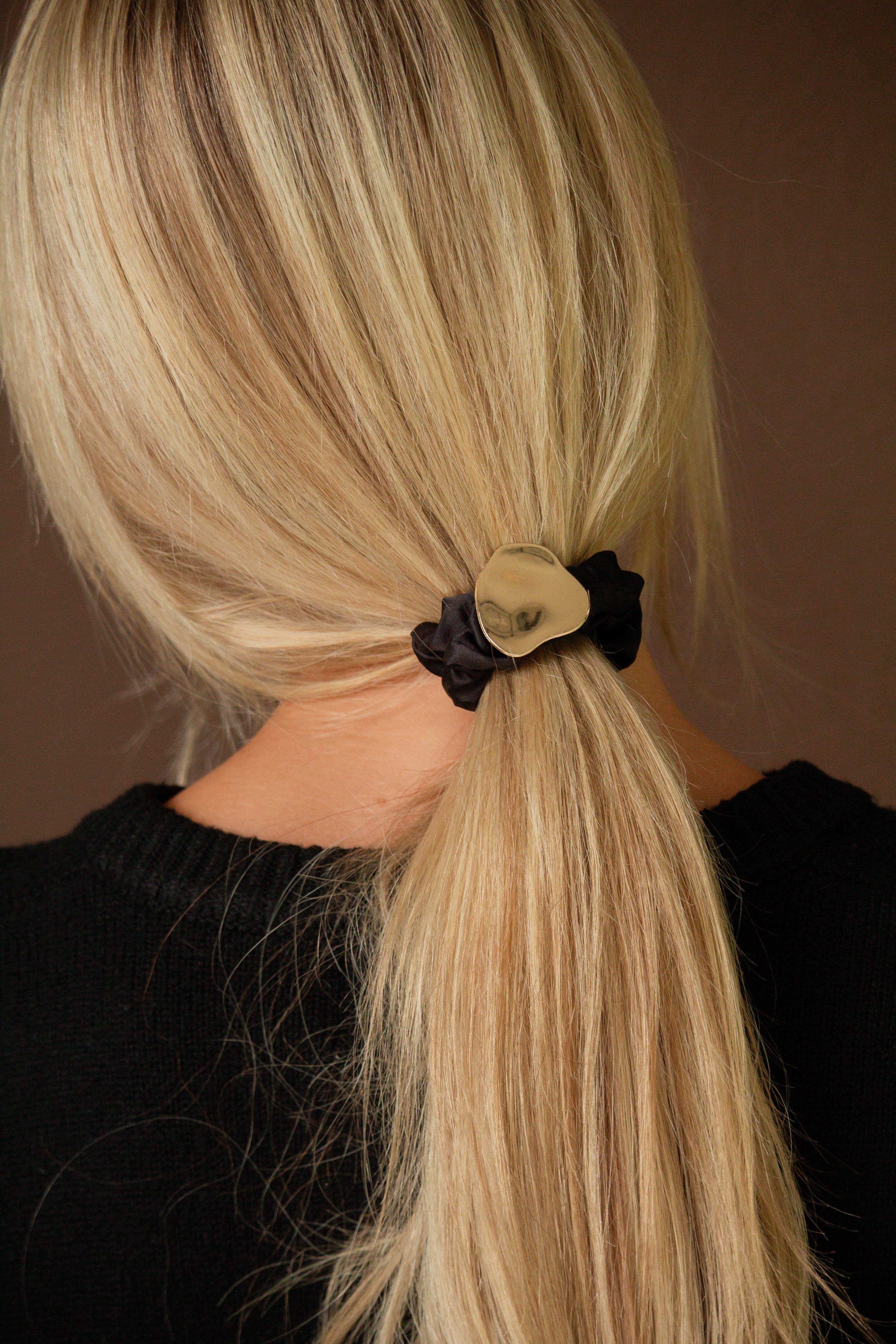 Gold Pendant Scrunchie