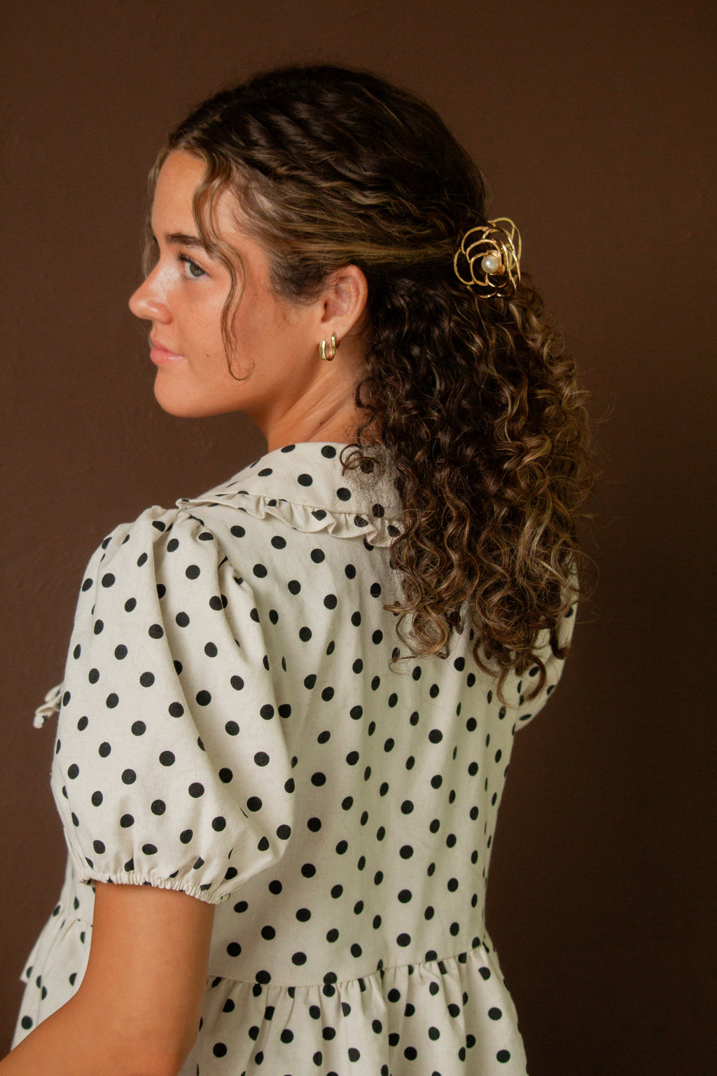 Rose Pearl Claw Clip