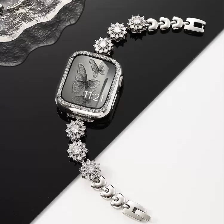 Rotatable Rhinestone Snowflake Watch Band for Apple Watch
