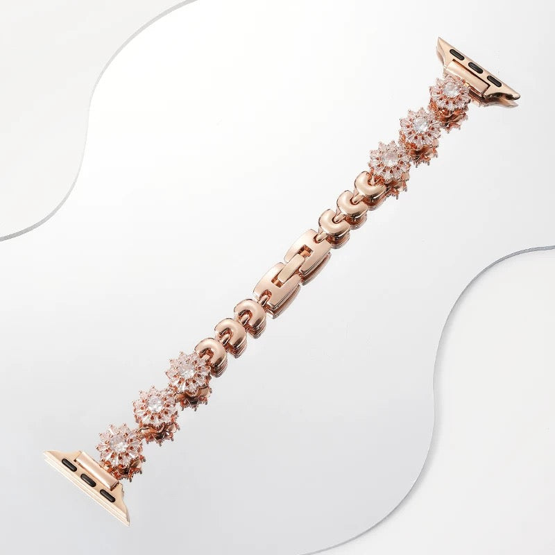 Rotatable Rhinestone Snowflake Watch Band for Apple Watch