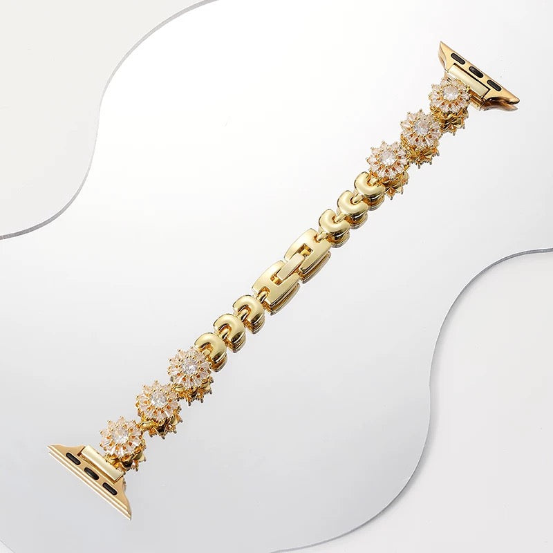 Rotatable Rhinestone Snowflake Watch Band for Apple Watch