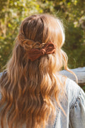 Suede Bow Barrette