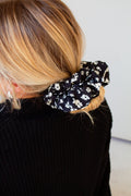 Onyx Floral Jumbo Scrunchie