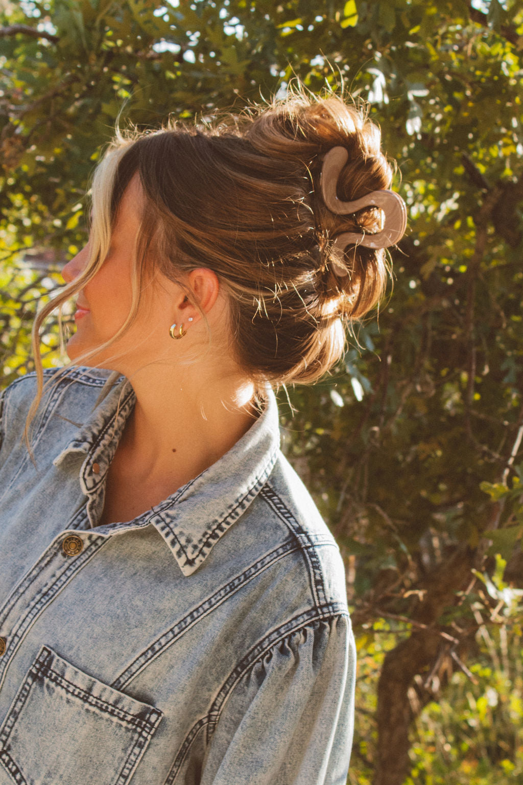 Swirly Fall Claw Clip