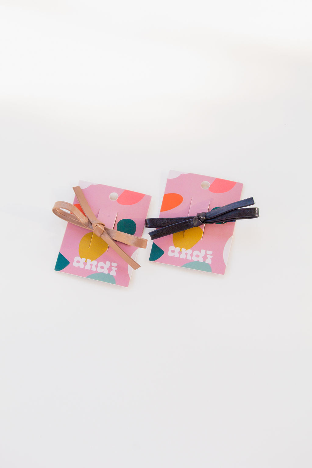 Leather Bow Alligator Clip