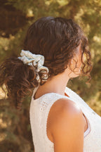 Sage Gingham Jumbo Scrunchie