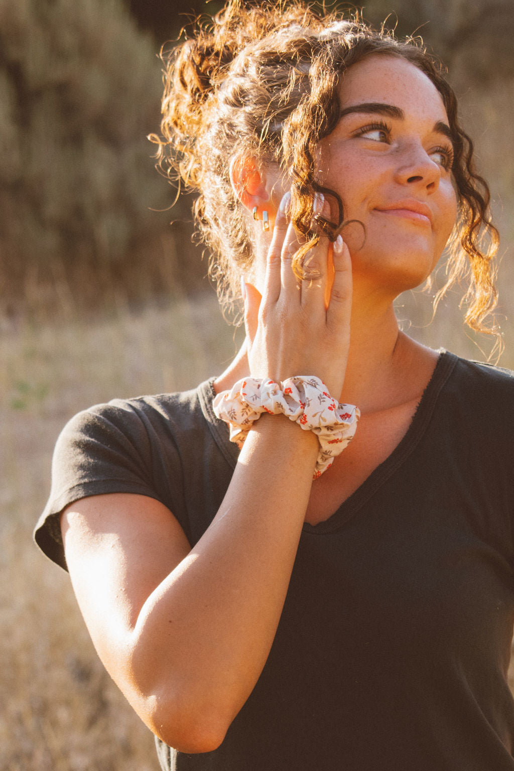 Fall Floral Oversized Scrunchie