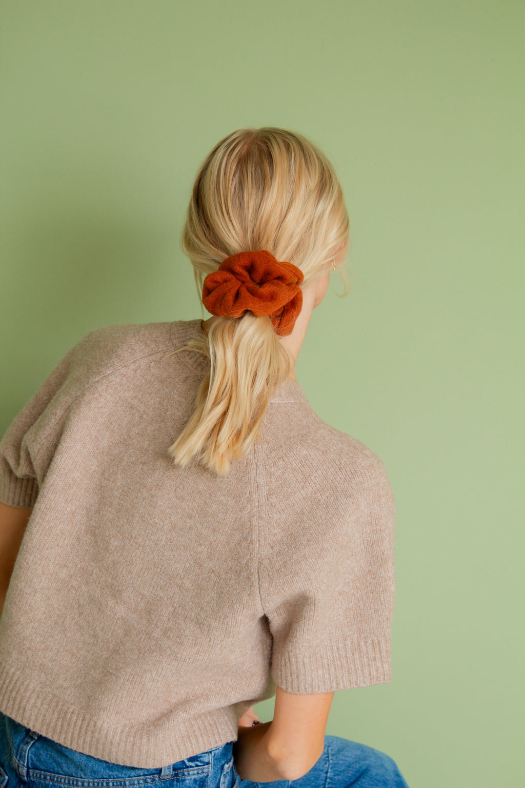 Cozy Rust Oversized Scrunchie