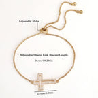 Hollowed Out Cross Bracelet