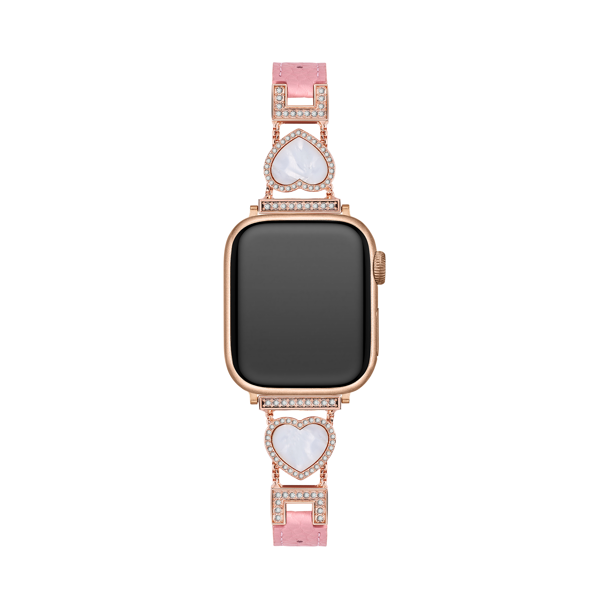 Love Sparkling Leather Watch Band for Apple Watch