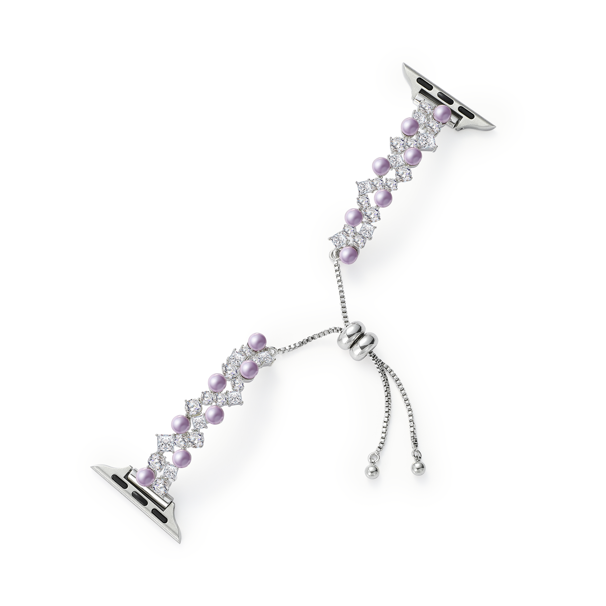 Platinum Plated Lavender Dream Watch Band for Apple Watch