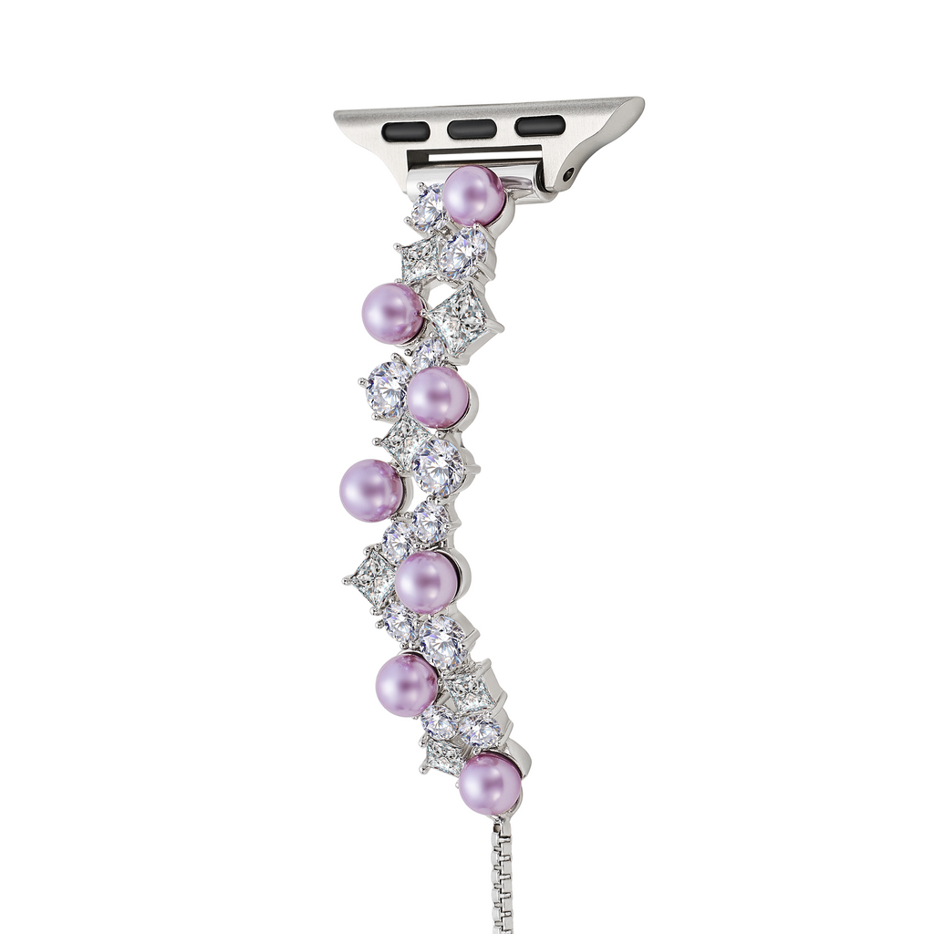 Platinum Plated Lavender Dream Watch Band for Apple Watch