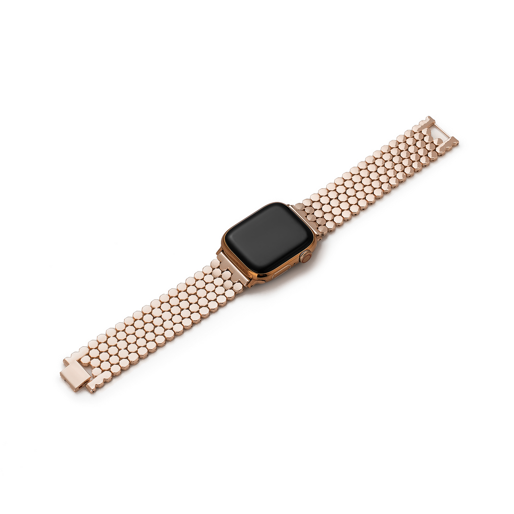 Unisex Honeycomb Metal Watch Band
