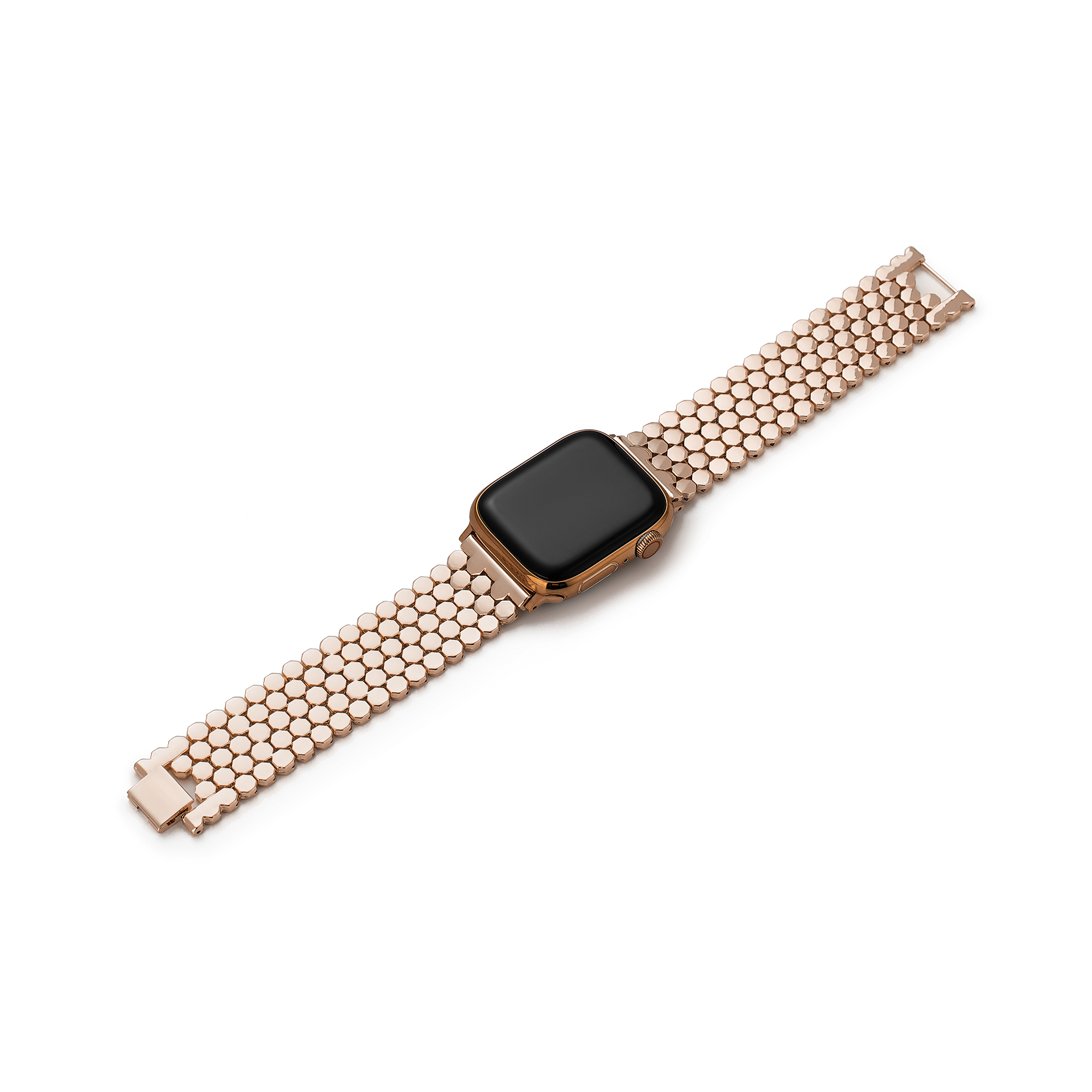Unisex Honeycomb Metal Watch Band