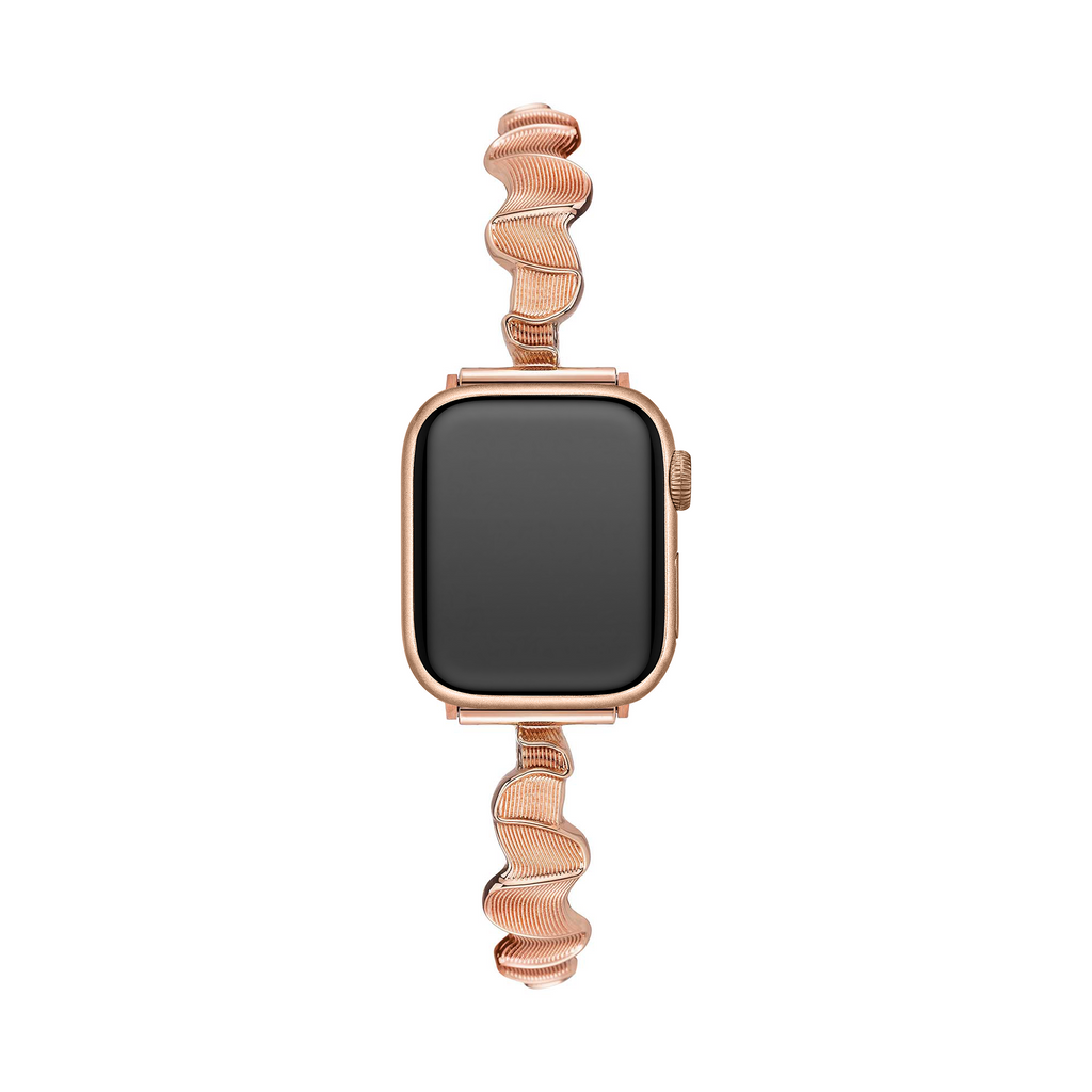 Sleek Wavy Metal Watch Band for Apple Watch