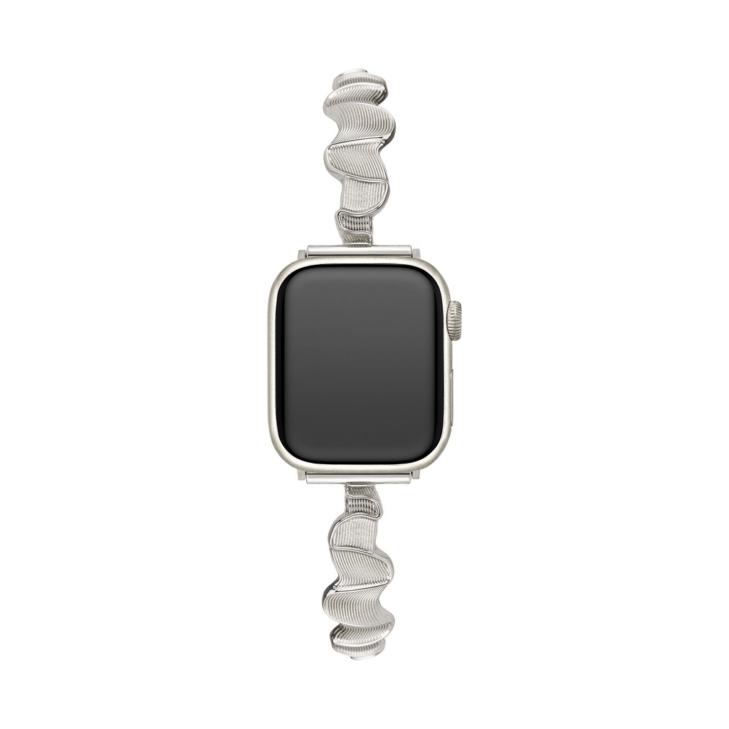 Sleek Wavy Metal Watch Band for Apple Watch