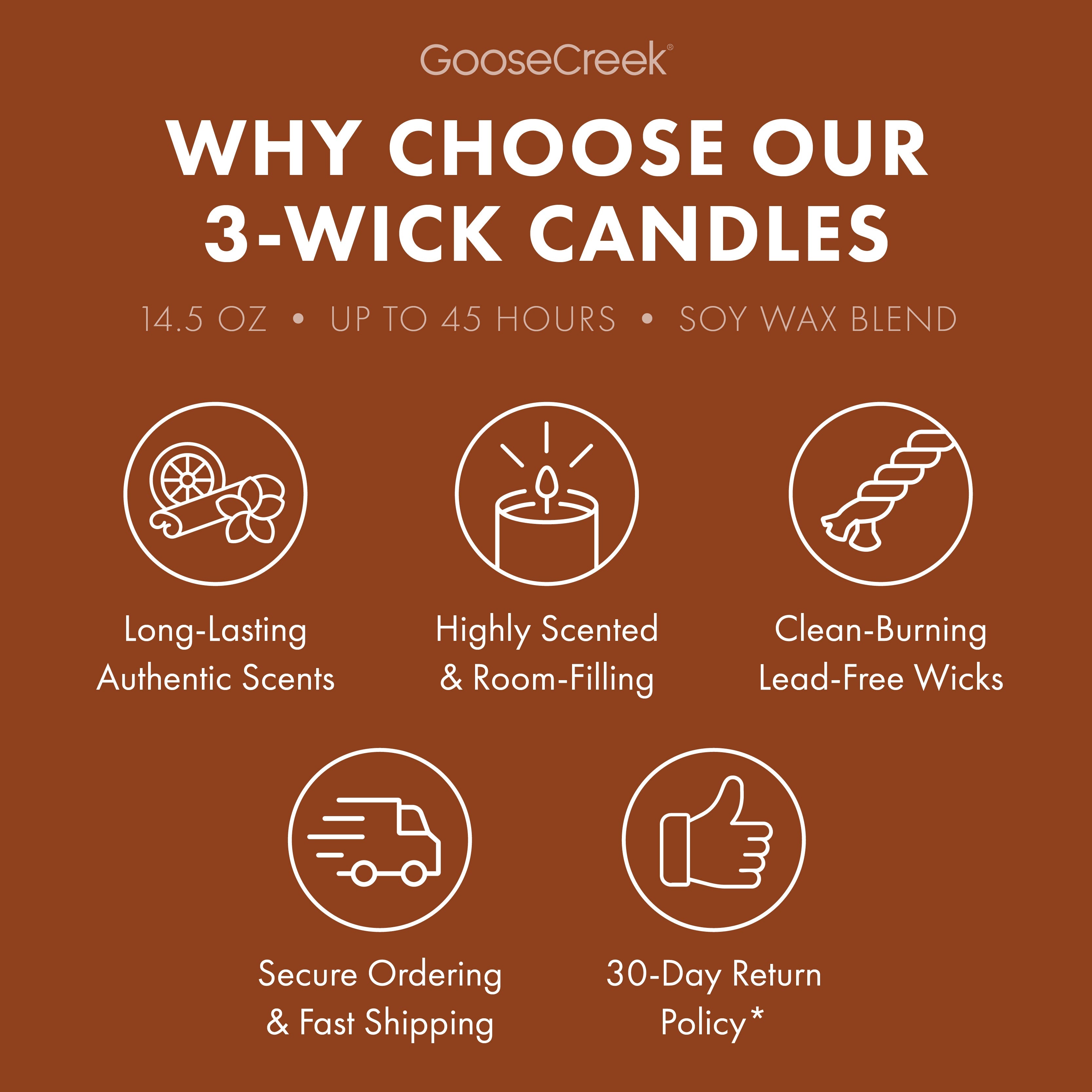 Teakwood Odor Eliminating 3-Wick Candle