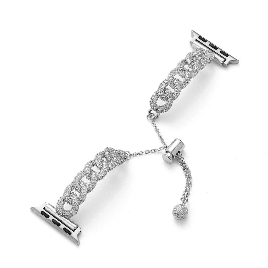 Zircon Chain Copper Watch Band for Apple Watch
