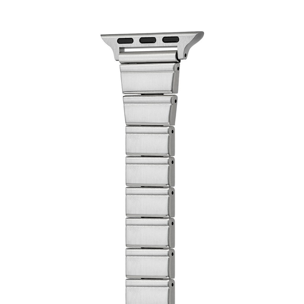Minimal Modern Brushed Metal Watch Band for Apple Watch