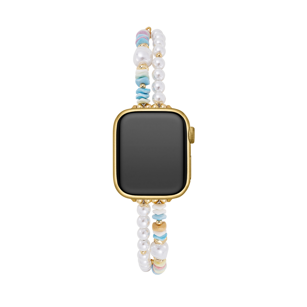 Pastel Rainbow Pearl Beaded Watch Band for Apple Watch