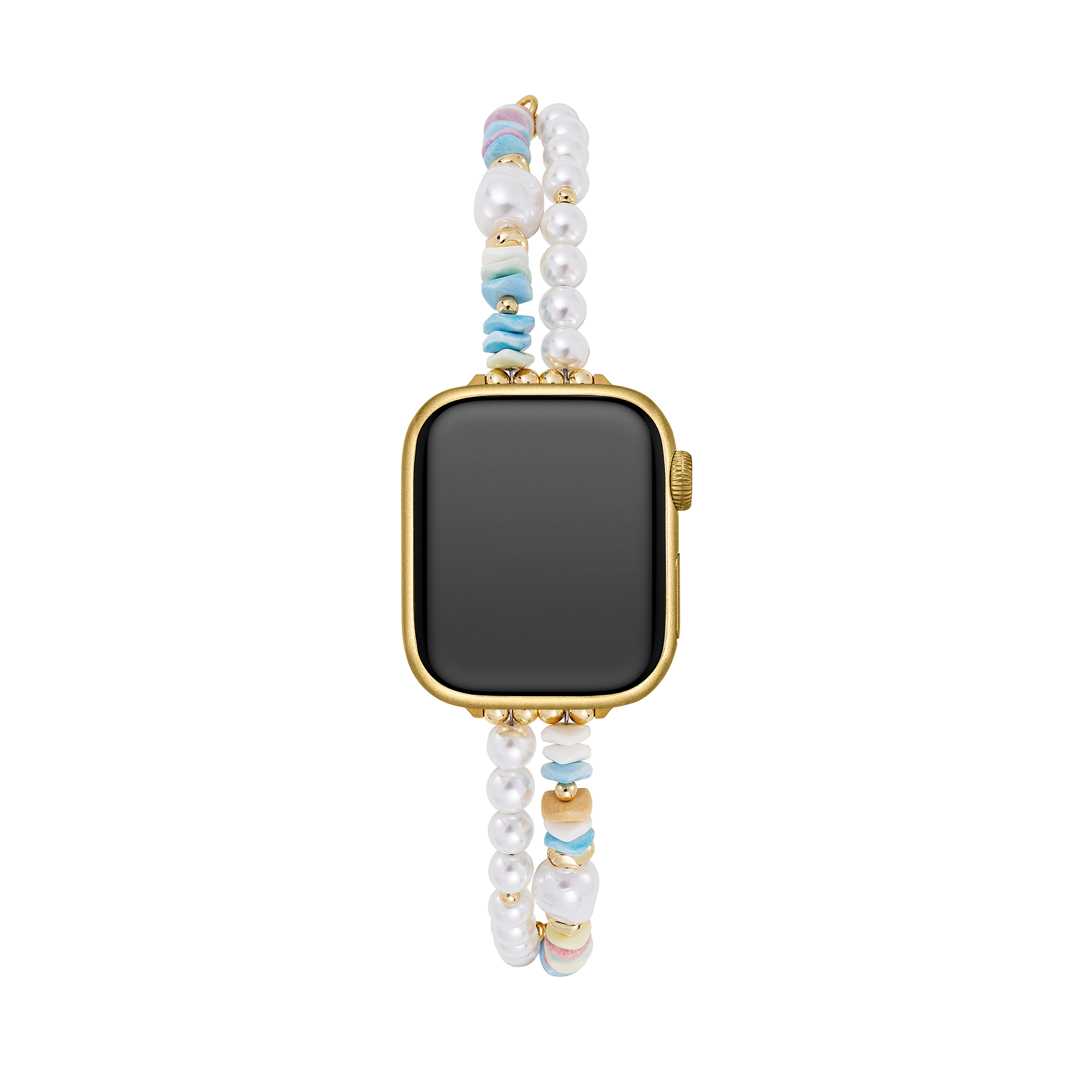 Pastel Rainbow Pearl Beaded Watch Band for Apple Watch