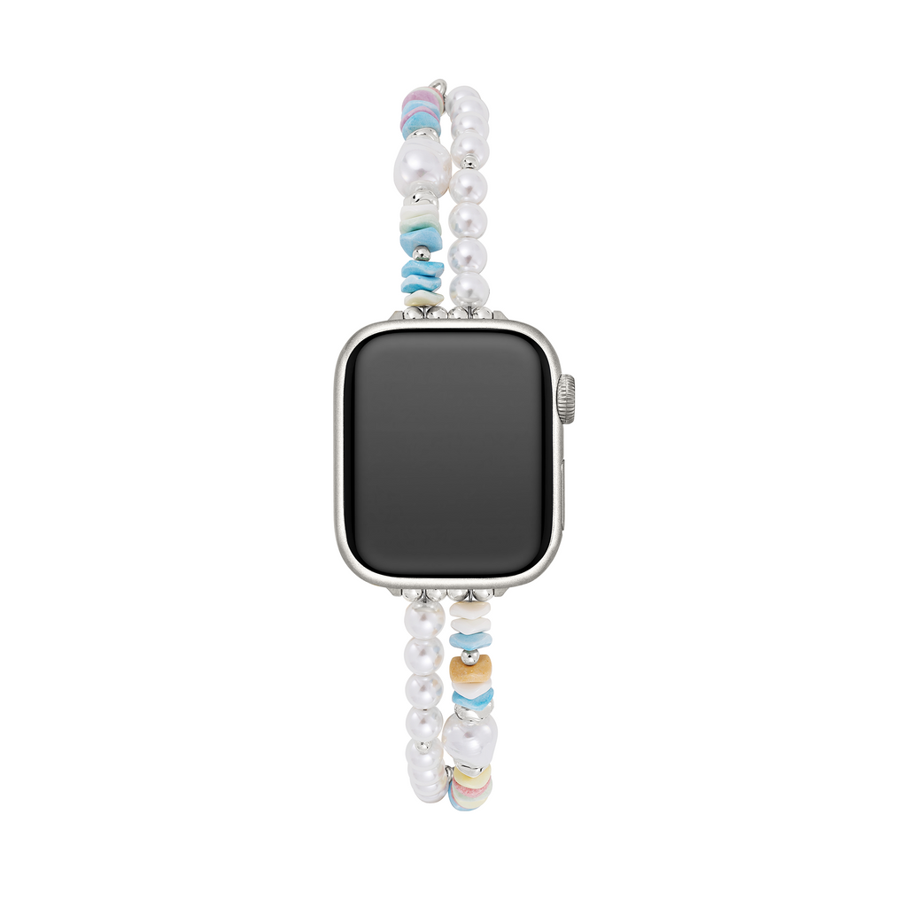 Pastel Rainbow Pearl Beaded Watch Band for Apple Watch